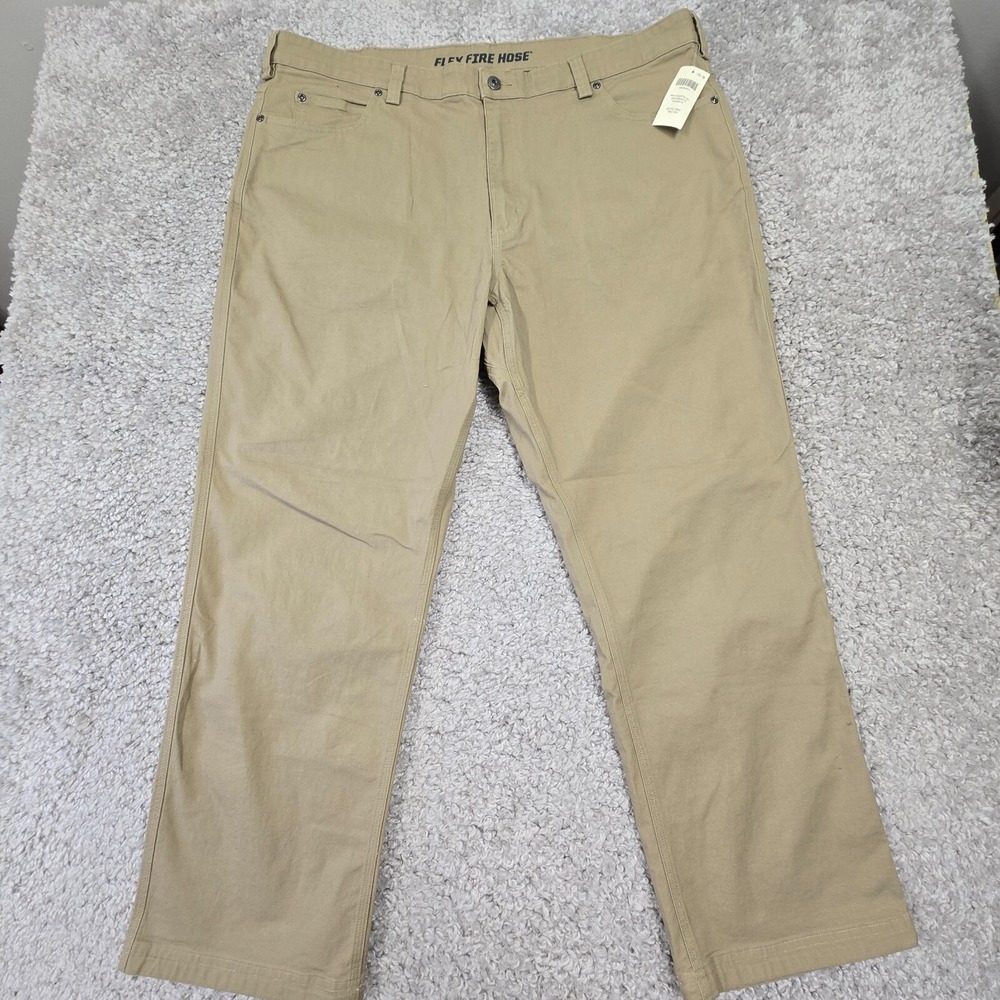Duluth Flex Fire Hose Pants Mens‎ 42x30 Tan Relaxed Fit Workwear Gorpcore